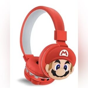 Nintendo Super Mario Bros Kids Bluetooth Wireless Headphones Foldable  Music
